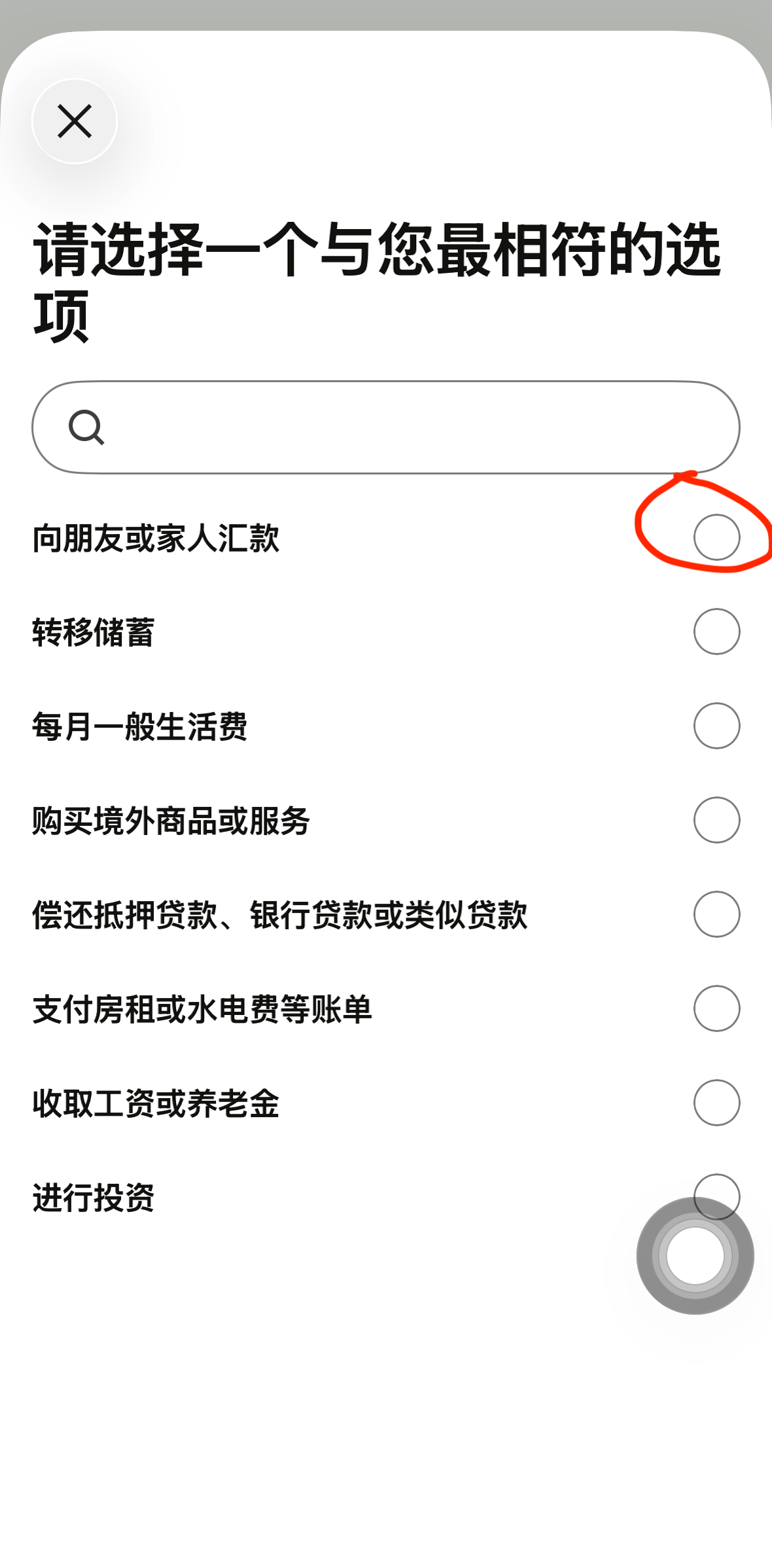 Wise 账户用途可选项